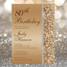 Elegante Cumpleaños 80 de Oro