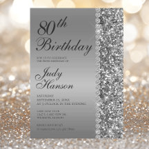 Elegante Cumpleaños 80 en Plata