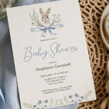 Elegante Cumpleaños de Bebé con Conejo y Flores Si