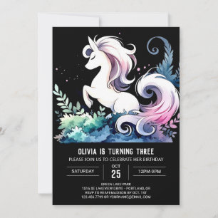 Invitación Elegante cumpleaños de caballos