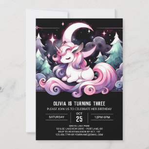 Invitación Elegante cumpleaños de caballos de la selva