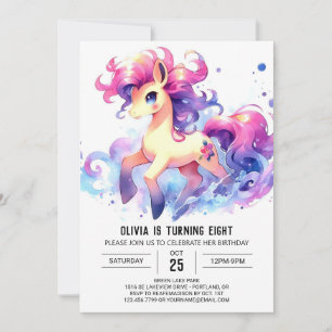 Invitación Elegante cumpleaños de caballos en línea