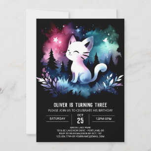 Invitación Elegante cumpleaños de gatos adorables