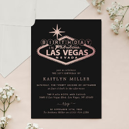 Invitación Elegante cumpleaños de Las Vegas
