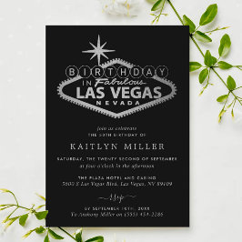 Invitación Elegante cumpleaños de Las Vegas