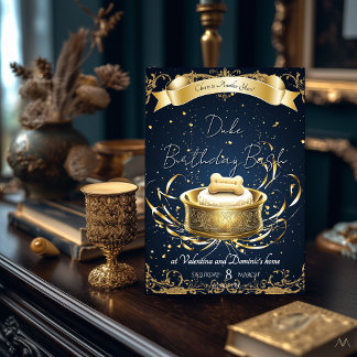 Invitación Elegante cumpleaños de perro | Celebración de masc