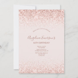 Invitación Elegante cumpleaños de Rubor espumoso