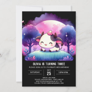 Invitación Elegante cumpleaños de vacas en línea