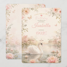 Elegante Cumpleaños del Lago de los Cisnes
