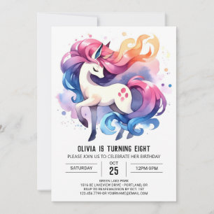 Invitación Elegante cumpleaños digital de caballos