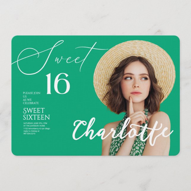 Invitación Elegante Cumpleaños Dulces 16 Guardar la Fecha (Anverso)