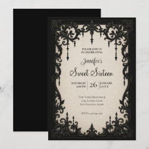 Invitación Elegante Cumpleaños Dulces 16 Vintage