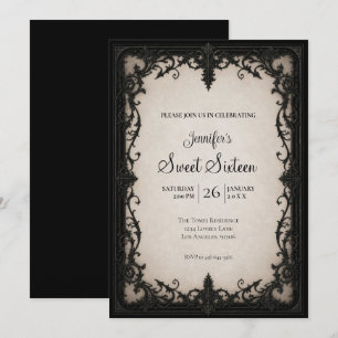 Invitación Elegante Cumpleaños Dulces 16 Vintage