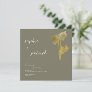 Invitación Elegante Daffodils de Oro Boda de primavera modern