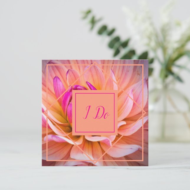 Invitación Elegante Dahlia Boda (Anverso de pie)