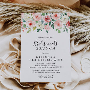 Invitación Elegante Dainty Floral Bridesmaids Ducha Brunch