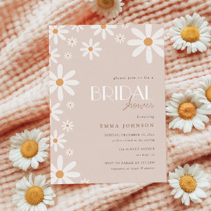 Invitación Elegante Daisy Terracotta Bridal Shower