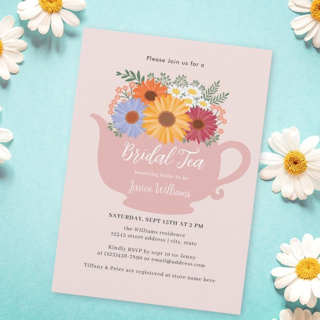 Invitación Elegante Damas Rosa Ducha Bridal Tea Bridal (Subido por el creador)