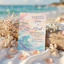 Invitación Elegante de Acuarela en Pastel | Rubor