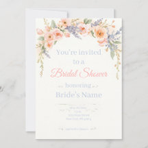 Invitación elegante de acuarela floral para la duc
