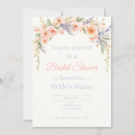 Invitación elegante de acuarela floral para la duc
