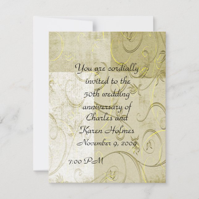 Invitación elegante de aniversario (Anverso)