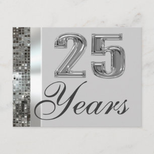 Invitación elegante de aniversario de plata de 25 