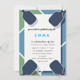 Invitación elegante de baby shower azul