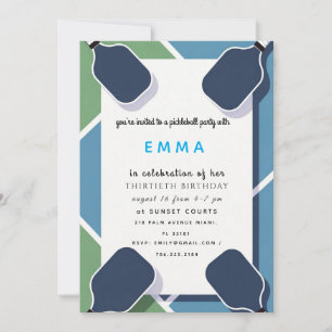 Invitación elegante de baby shower azul