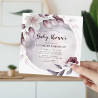 Invitación elegante de baby shower con tema de lil