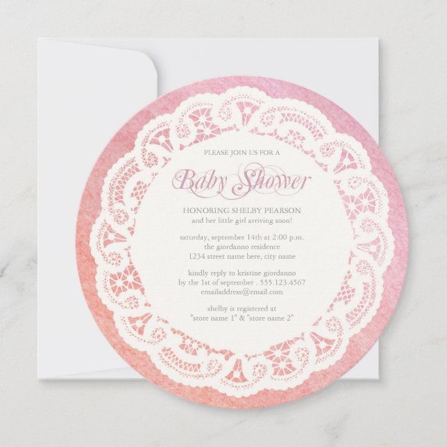 Invitación elegante de Baby Shower del (Anverso)