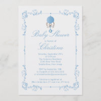 Invitación elegante de Baby Shower del muchacho