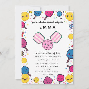 Invitación elegante de baby shower rosa