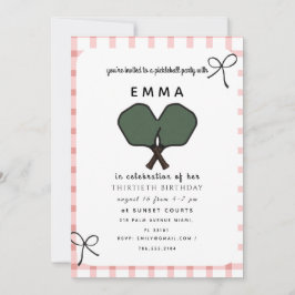 Invitación elegante de baby shower rosa