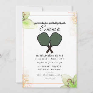 Invitación elegante de baby shower rosa