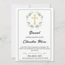 Invitación Elegante de Bautismo para Adultos