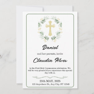 Invitación Elegante de Bautismo para Adultos