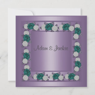 INVITACIÓN ELEGANTE DE BODA MULTI ROSA PURPLE