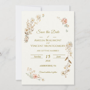 Invitación Elegante de Botánica para Guardar la Fe