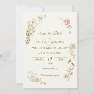 Invitación Elegante de Botánica para Guardar la Fe