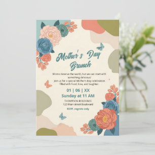 Invitación elegante de brunch del Día de la Madre