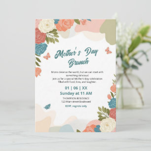 Invitación elegante de brunch del Día de la Madre