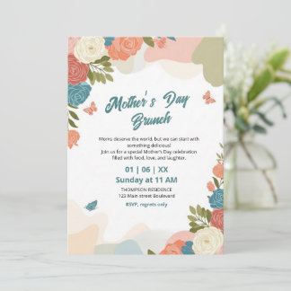 Invitación elegante de brunch del Día de la Madre