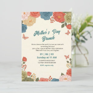 Invitación elegante de brunch del Día de la Madre