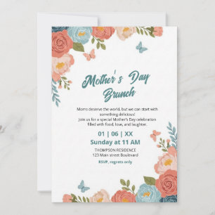 Invitación elegante de brunch del Día de la Madre