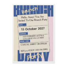 Invitación elegante de brunch del viernes – Modern