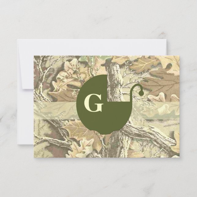 Invitación elegante de Camo Baby Shower (Anverso)