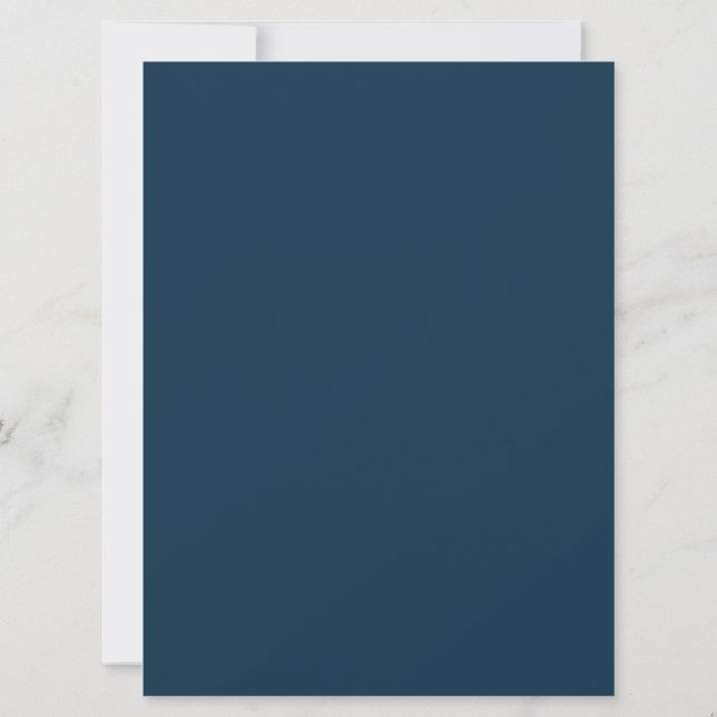 Invitación elegante de cena de ensayo naval (Reverso)