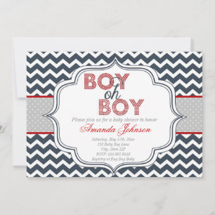 Invitación elegante de Chevron Baby Shower del