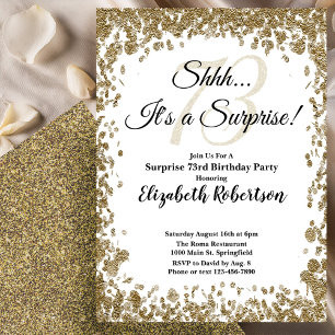 Invitación elegante de cumpleaños 73 sorpresa en d